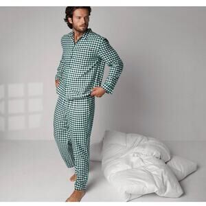 Lunya Green Plaid Men's Flannel Pants Large